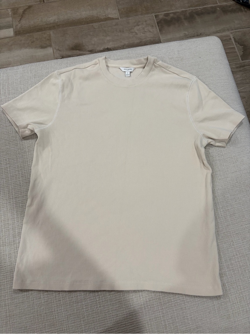 Men's Crew Neck T-Shirt in Cream - Sandro